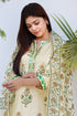 Tussar Cotton Kurta Pant And Dupatta Set In Block Print