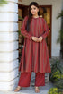 Khaadi Cotton Maroon Kurta and Pant Set
