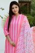 Terry Voile Kurta Pant With Kota Dupatta In Floral Block Print