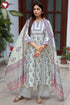 Chanderi Silk Kurta Pant With Dupatta In Floral Block Print