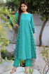 Handloom Cotton Kurta And Pant Set With Block Print