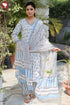 Bizzy Lizzy Kurta Pant With Dupatta In Block Print