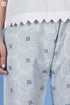 Khaadi Cotton Ice Blue Geometric Block Printed Pant