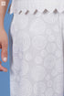 Cambric Cotton Patsy Pant In White Textured Block Print