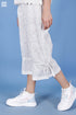 Cambric Cotton Patsy Pant In White Textured Block Print