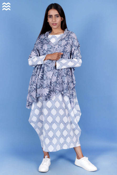 Wool Stole In Block Print