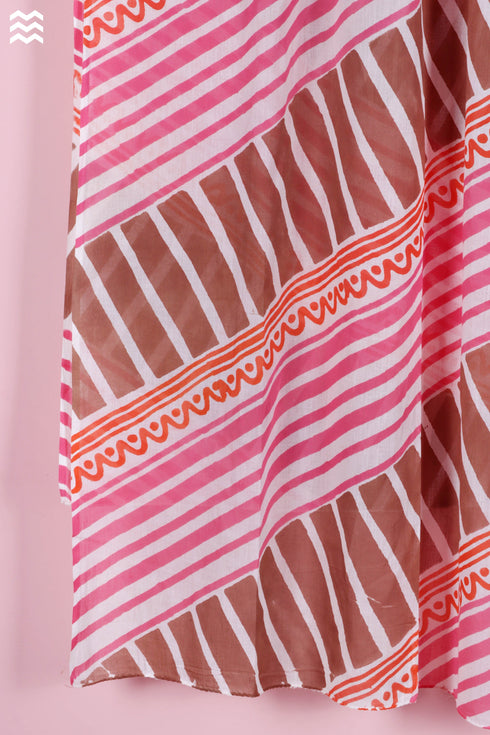 Mulmul Cotton Wrap In Block Print