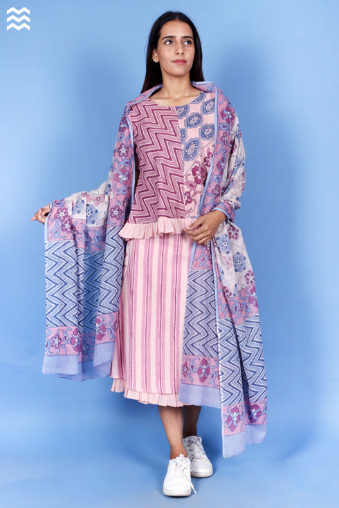Mulmul Cotton Momo Wrap In Block Print