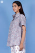 Slub Cotton Zoom Shirt In Block Print