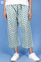 Cambric Cotton Van Panel Pant With Block Print