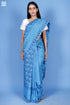 Cotton Silk Saree With Fall In Block Print