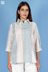 Slub Cotton Zoom Shirt In Block Print