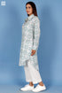 Slub Cotton Long Boyfriend Shirt In Block Print