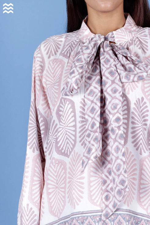 Rayon Patricia Top In Block Print