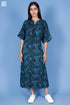 Mulmul Cotton Abbey Dress In Graphic Print