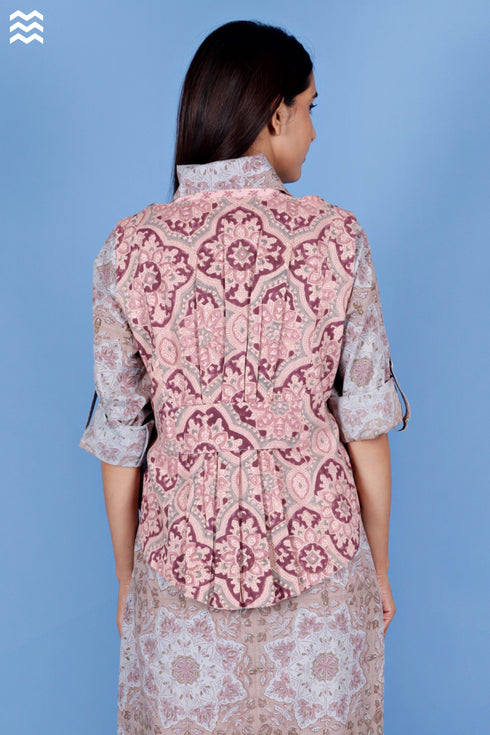 Khaadi Cotton Tilda Sleeveless Jacket In Block Print