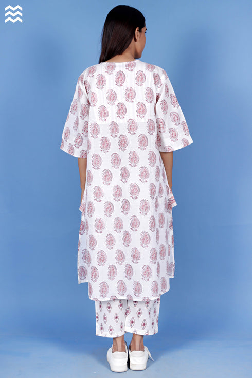 Slub Cotton Uma Top In Block Print