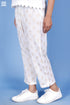 Cambric Cotton Rose Pant In Gold Block Print