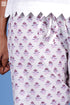 Cambric Cotton Rose Pant In Block Print