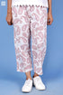 Cambric Cotton Rose Pant In Block Print