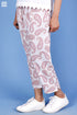 Cambric Cotton Rose Pant In Block Print