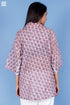 Mulmul Cotton Skirt Top in Floral Block Print