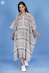 Mulmul Caftan In Block Print