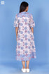 Mulmul Cotton Wrap Dress In Block Print