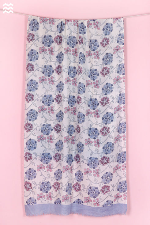 Wool Shaun Stole In Block Print