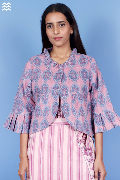 Khaadi Cotton Jackie Jacket With Block Print