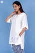 Slub Cotton Top In Floral Block Print