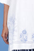 Slub Cotton Top In Floral Block Print
