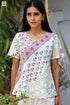 100% Cotton Slub Ivory Floral Top