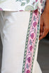Cambric Cotton Rose Pant In Block Print