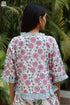 100% Mul Mul Cotton Off White Floral Overlay