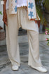 Rayon Beige Relaxed Pant