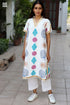 Rayon Long Top in Floral Block Print