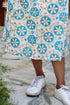 Lyoecel Wrap Skirt in Floral Block Print