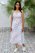 Mulmul Cotton Dress In Block Print