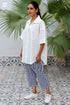 Cotton Slub Off White Beach Shirt