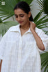 Cotton Slub Off White Beach Shirt