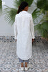 MulMul Cotton Long Boyfriend Shirt in Block Print