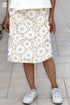 Lyocell Wrap Skirt in Floral Block Print