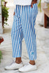 Cambric Cotton Rose Pant in Stripe Print