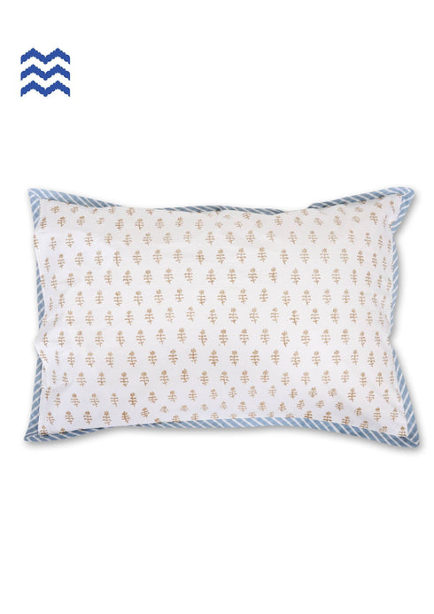 40s Cotton Pillow Cover In Assorted Block Print