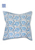 20s Cotton Cushion Cover in Floral Block Print