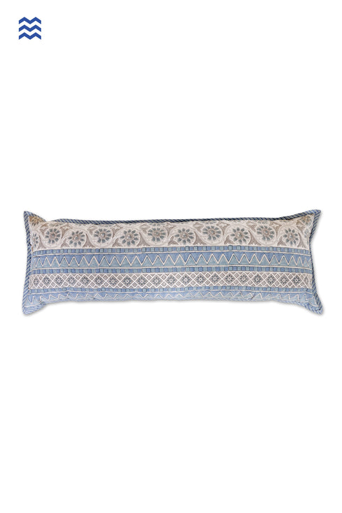20s Cotton Lumber Cushion Cover in Floral Block Print