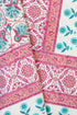 20s Cotton Bed Cover In FloralBlock Print