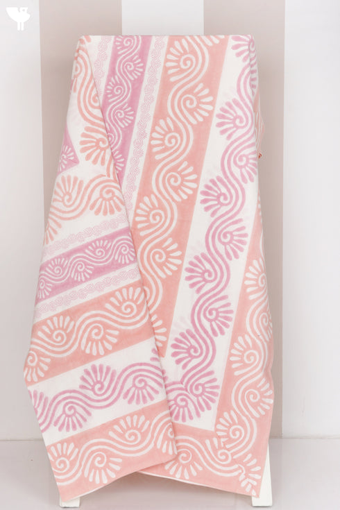 20s Cotton Bed Cover In Graphic Block Print