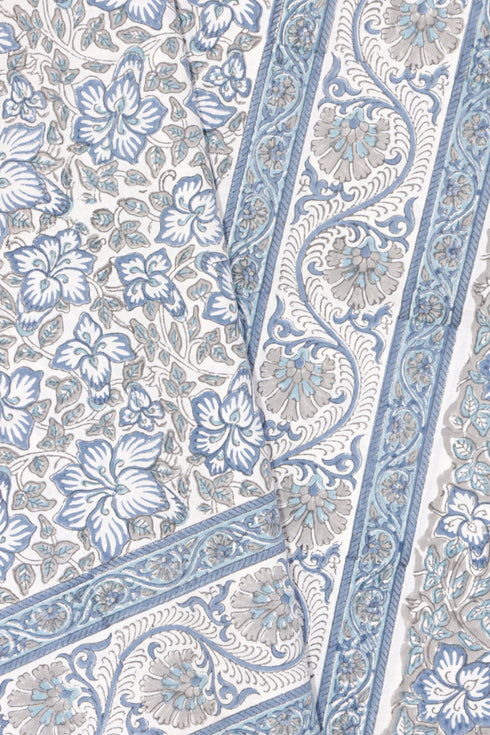20s Cotton Bed Cover in Block Print